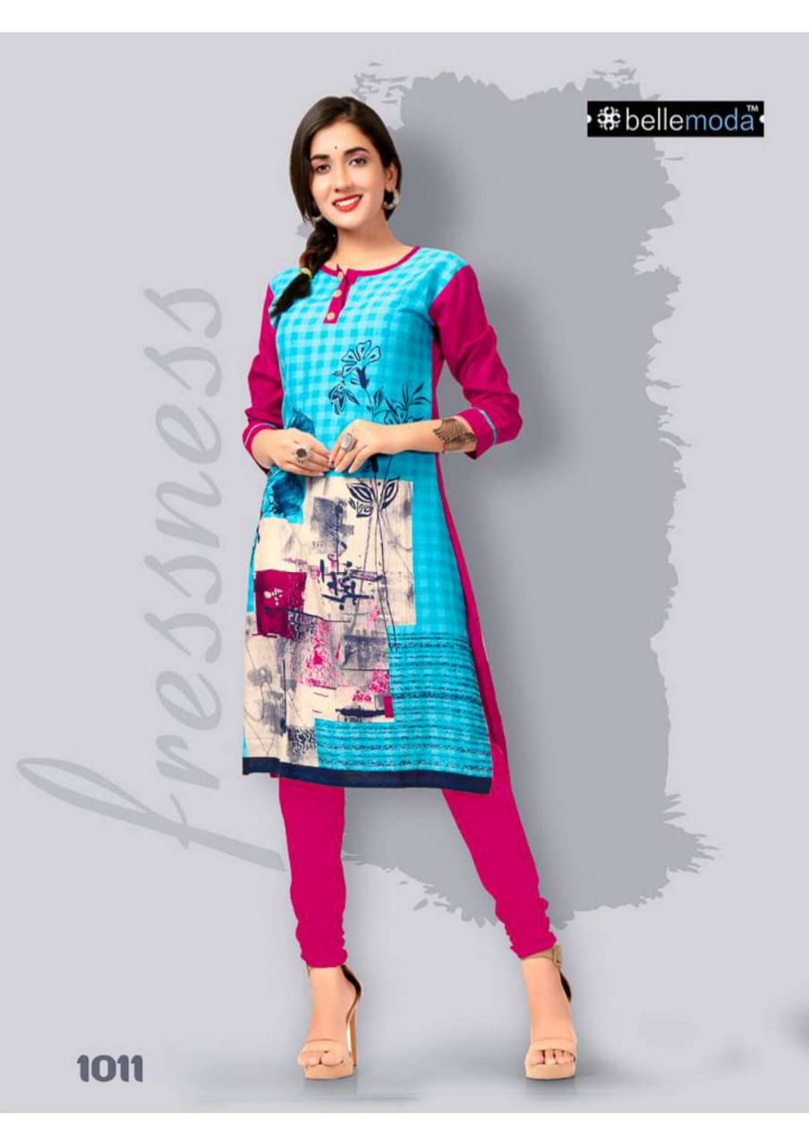 W-style By Bellemoda 1001 To 1016 Series Beautiful Stylish Colorful Fancy Party Wear & Ethnic Wear & Ready To Wear Rayon Printed Kurtis At Wholesale Price