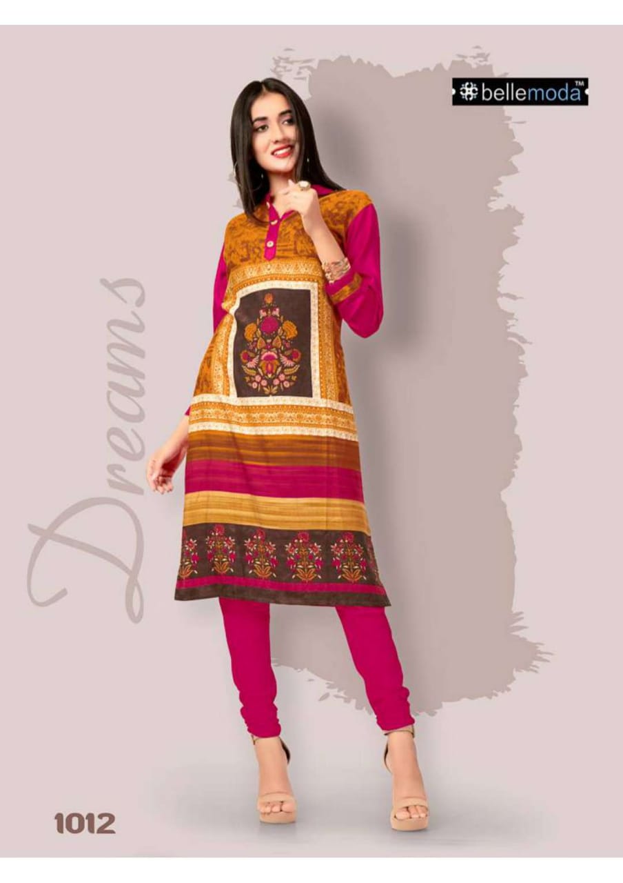 W-style By Bellemoda 1001 To 1016 Series Beautiful Stylish Colorful Fancy Party Wear & Ethnic Wear & Ready To Wear Rayon Printed Kurtis At Wholesale Price