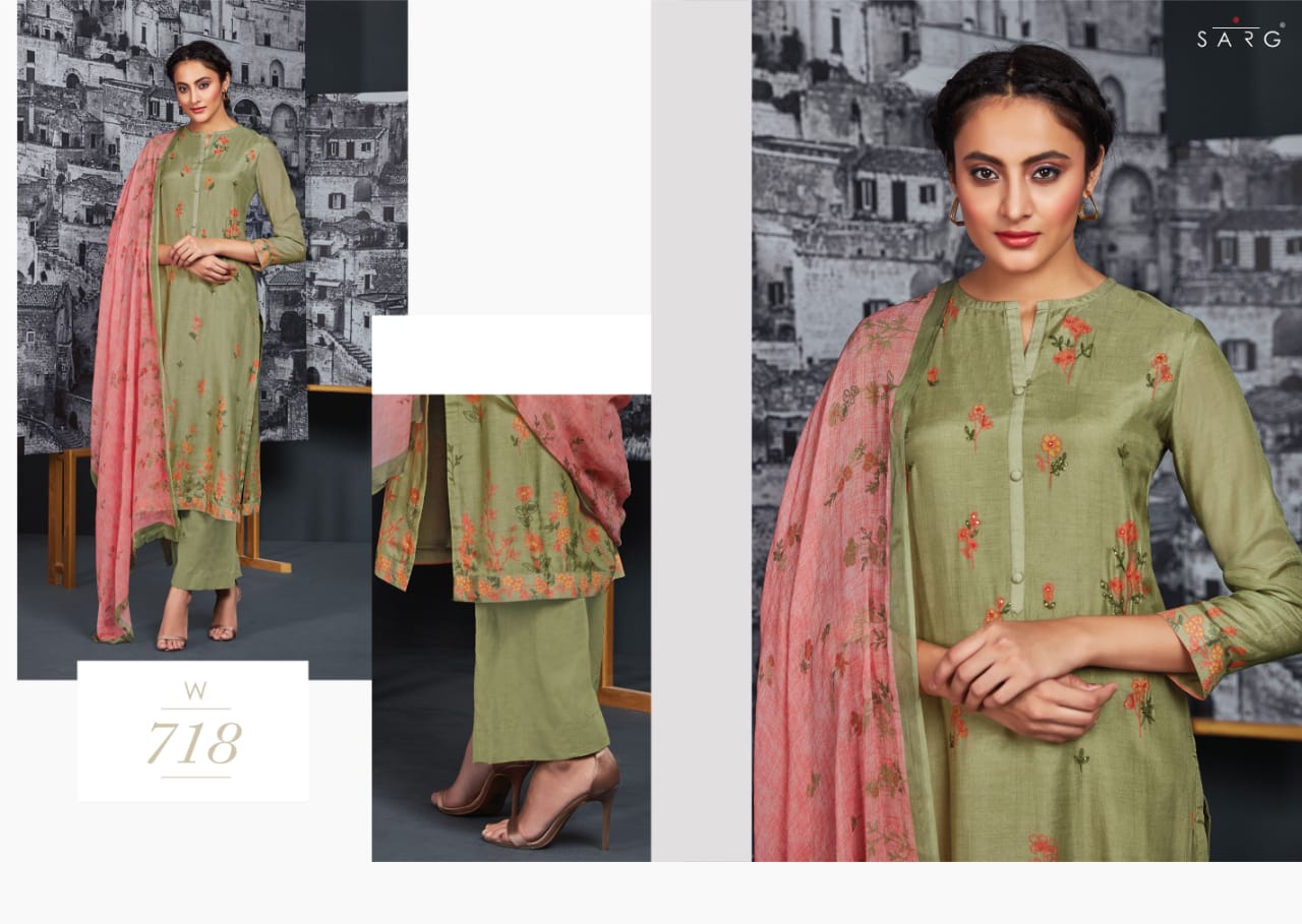 Waheeda By Sarg Designer Beautiful Stylish Fancy Colorful Casual Wear & Ethnic Wear & Ready To Wear Cotton Modal With Cotton Silk With Digital Print Dresses At Wholesale Price