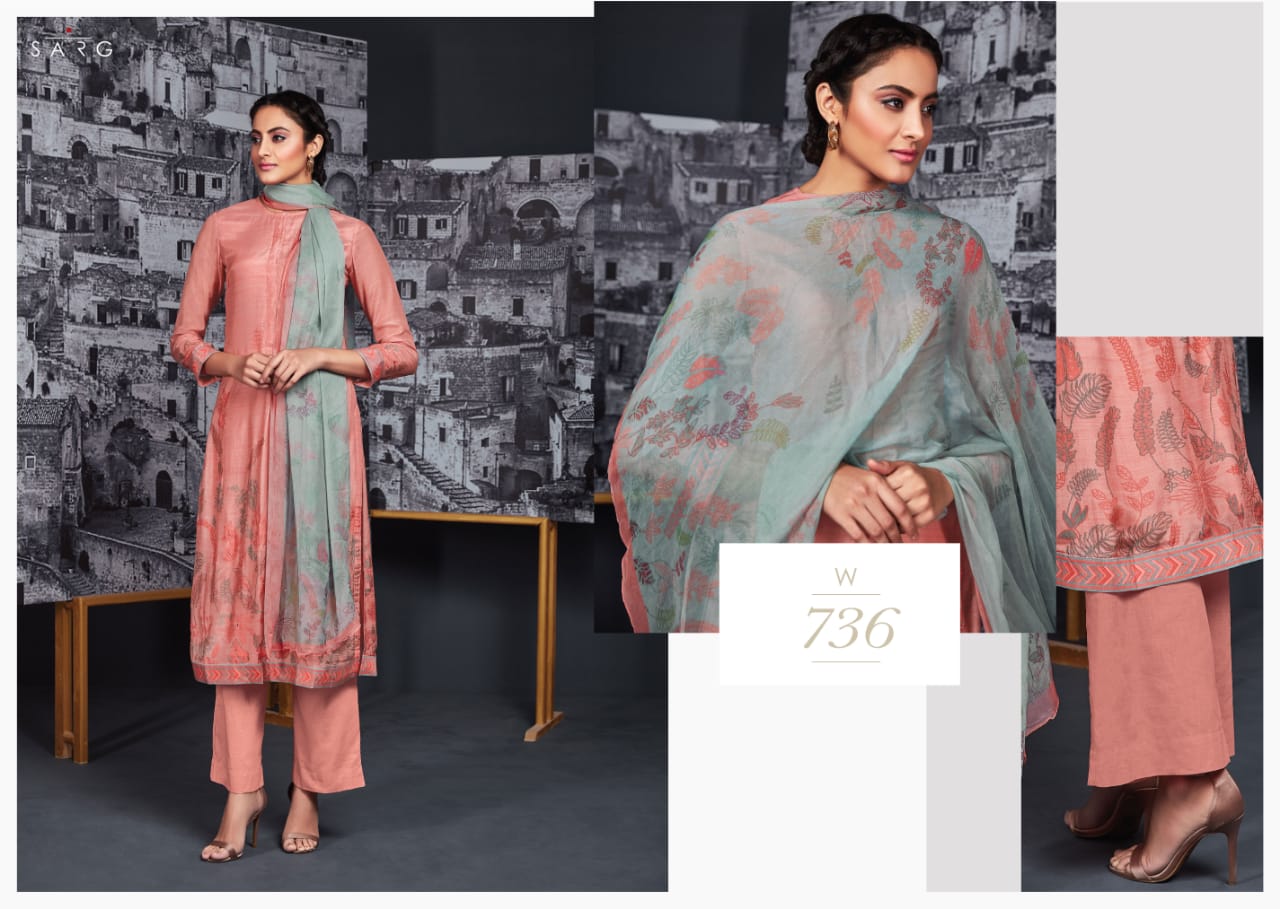 Waheeda By Sarg Designer Beautiful Stylish Fancy Colorful Casual Wear & Ethnic Wear & Ready To Wear Cotton Modal With Cotton Silk With Digital Print Dresses At Wholesale Price