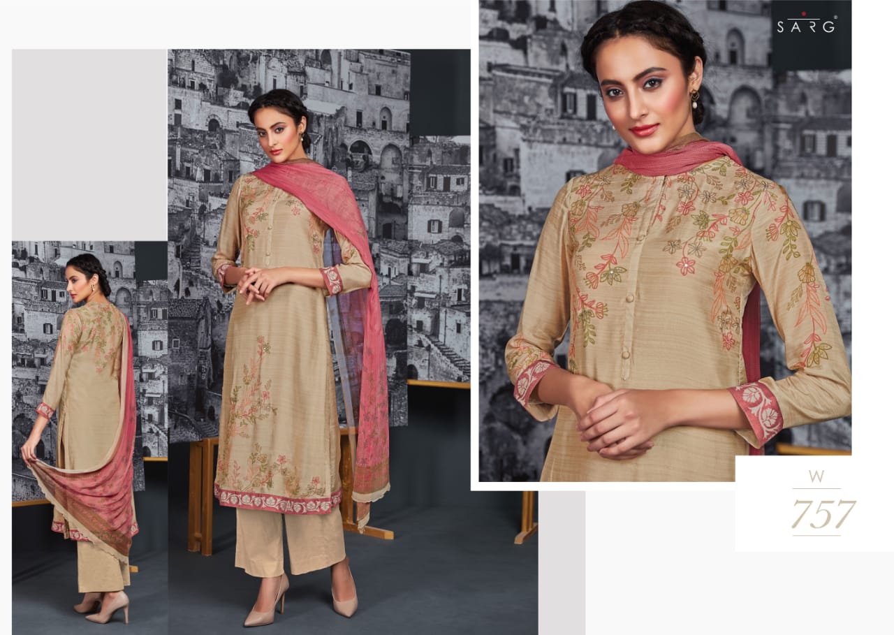 Waheeda By Sarg Designer Beautiful Stylish Fancy Colorful Casual Wear & Ethnic Wear & Ready To Wear Cotton Modal With Cotton Silk With Digital Print Dresses At Wholesale Price