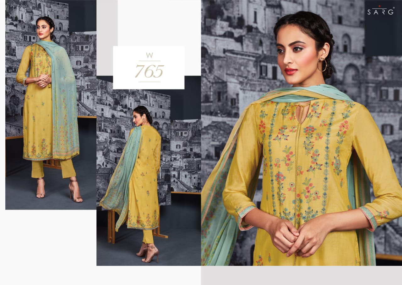 Waheeda By Sarg Designer Beautiful Stylish Fancy Colorful Casual Wear & Ethnic Wear & Ready To Wear Cotton Modal With Cotton Silk With Digital Print Dresses At Wholesale Price