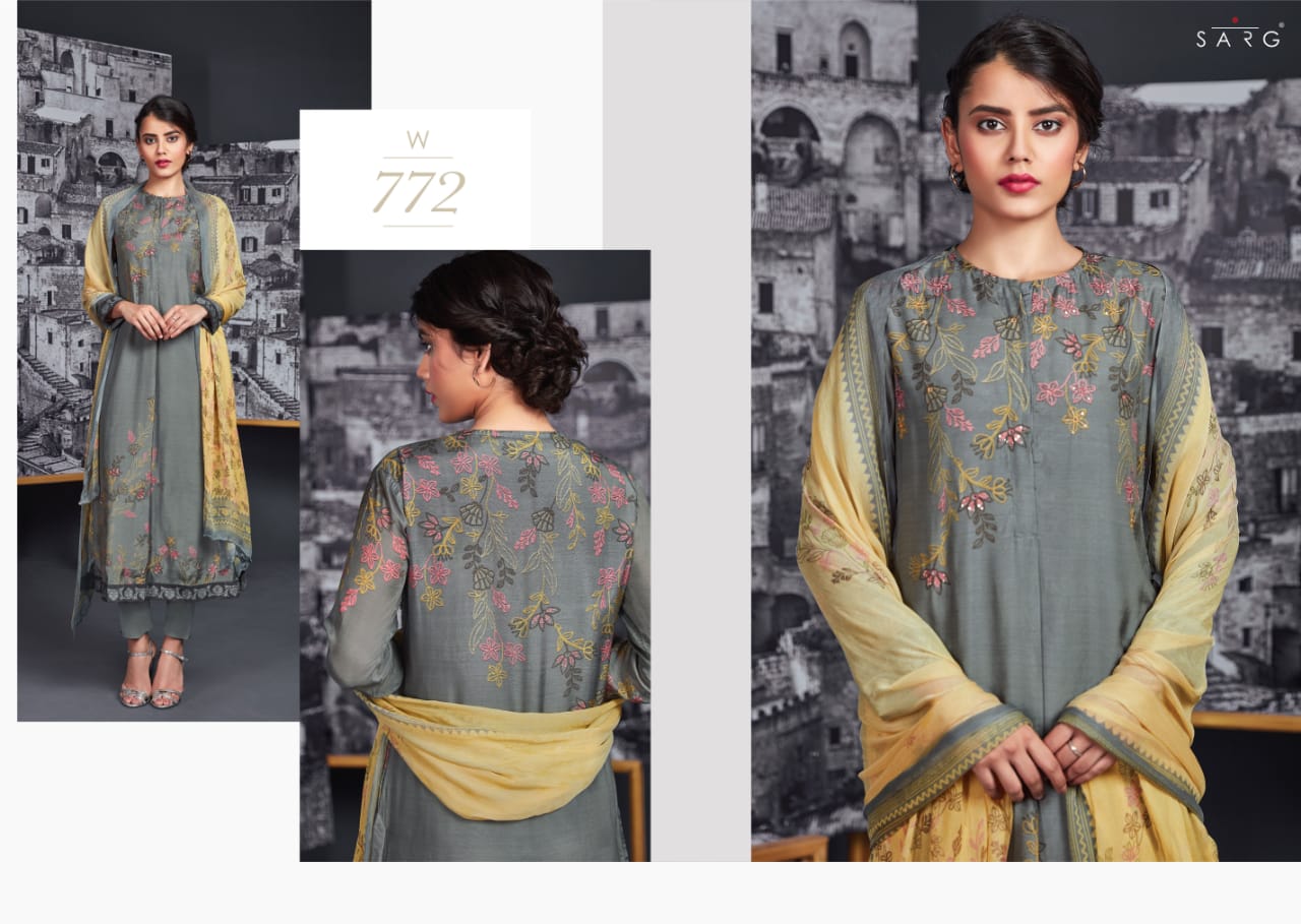 Waheeda By Sarg Designer Beautiful Stylish Fancy Colorful Casual Wear & Ethnic Wear & Ready To Wear Cotton Modal With Cotton Silk With Digital Print Dresses At Wholesale Price