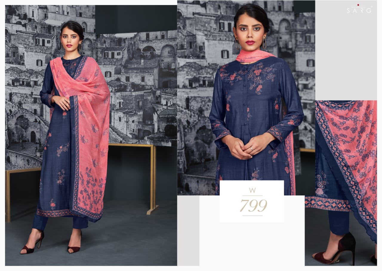 Waheeda By Sarg Designer Beautiful Stylish Fancy Colorful Casual Wear & Ethnic Wear & Ready To Wear Cotton Modal With Cotton Silk With Digital Print Dresses At Wholesale Price