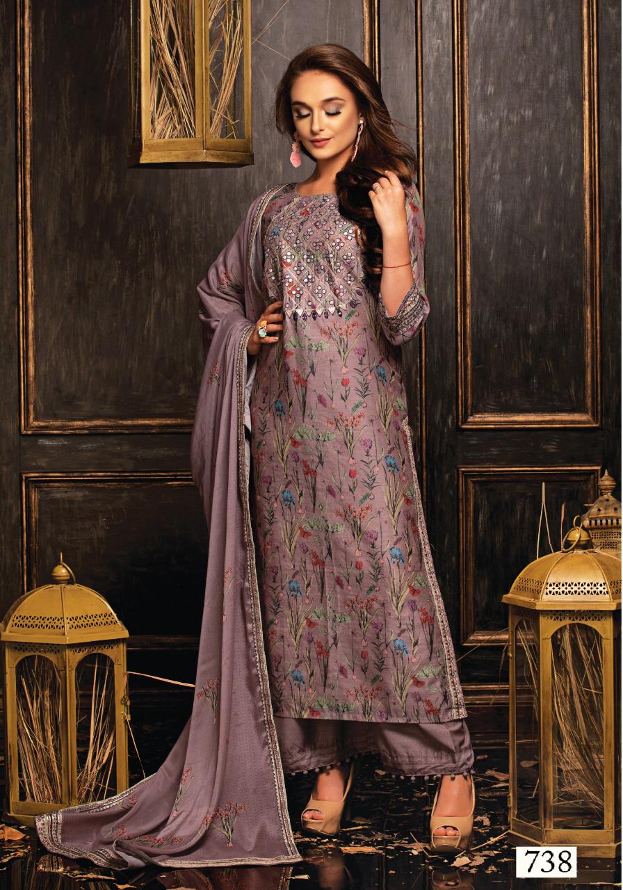 Wakif By Sri 738 To 744 Series Beautiful Collection Suits Stylish Fancy Colorful Party Wear & Ethnic Wear Heavy Silk Printed Dresses At Wholesale Price