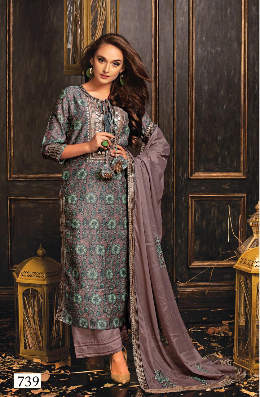 Wakif By Sri 738 To 744 Series Beautiful Collection Suits Stylish Fancy Colorful Party Wear & Ethnic Wear Heavy Silk Printed Dresses At Wholesale Price