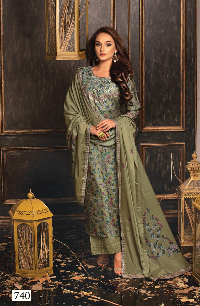 Wakif By Sri 738 To 744 Series Beautiful Collection Suits Stylish Fancy Colorful Party Wear & Ethnic Wear Heavy Silk Printed Dresses At Wholesale Price