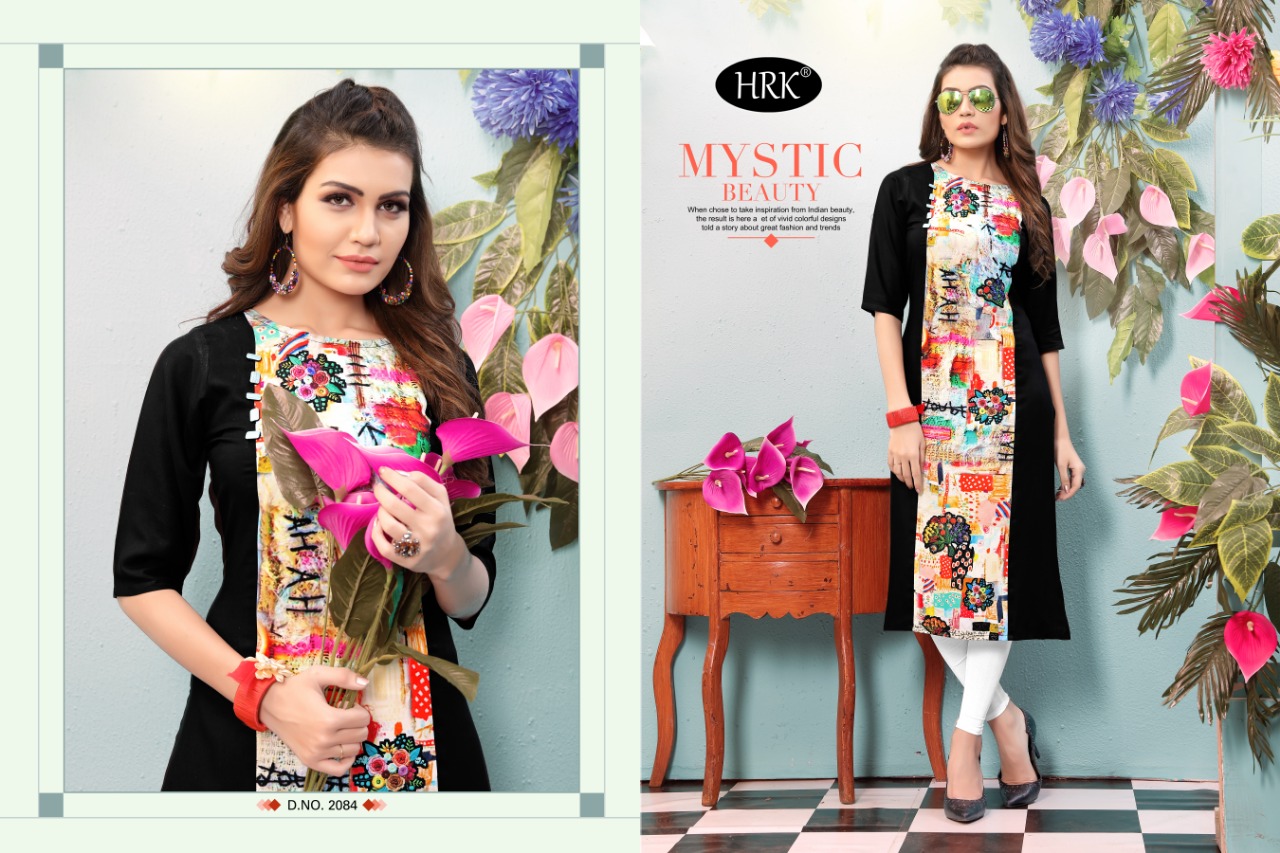 Walnut Vol-2 By Hrk 2083 To 2090 Series Beautiful Colorful Stylish Fancy Casual Wear & Ethnic Wear & Ready To Wear Rayon Printed Kurtis At Wholesale Price