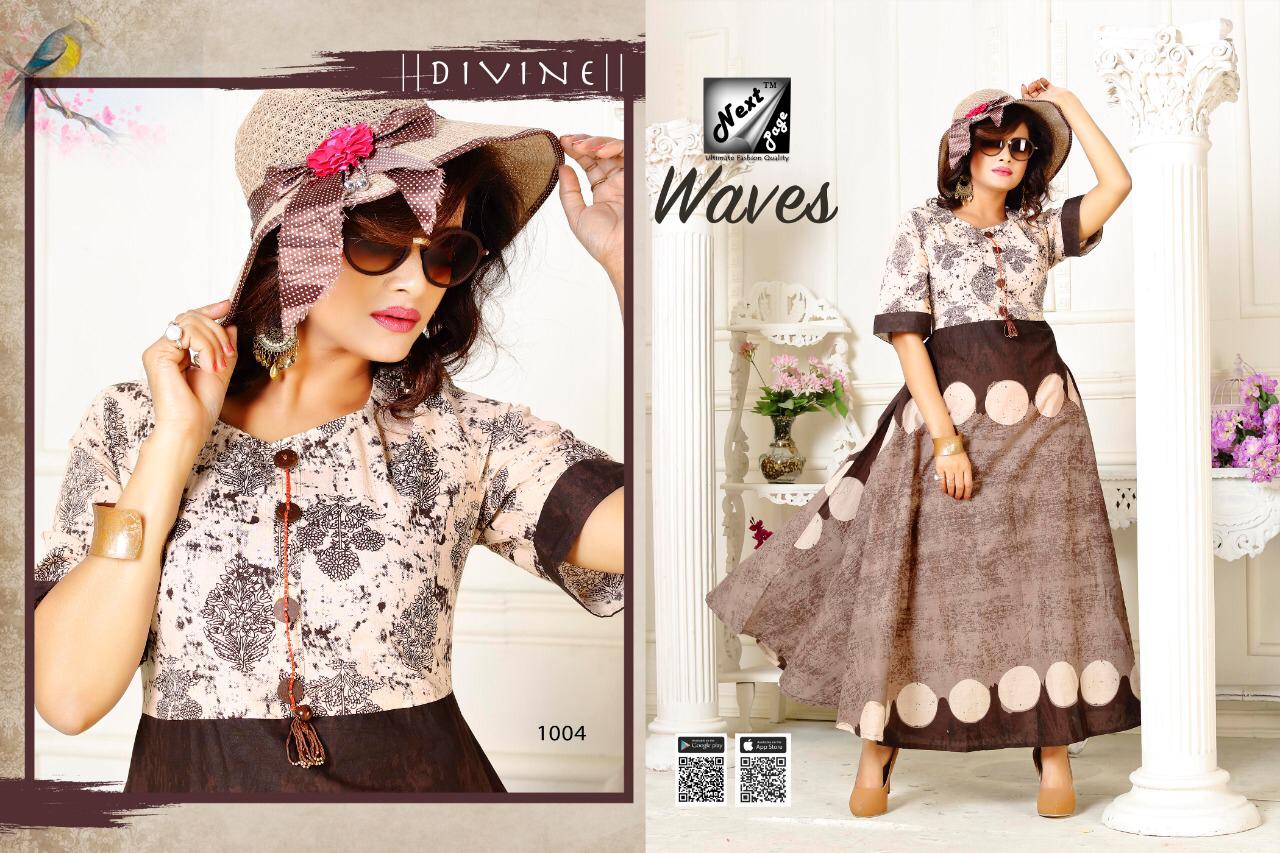 Weaves By Next Page 1001 To 1010 Series Beautiful Colorful Stylish Fancy Casual Wear & Ethnic Wear & Ready To Wear Heavy Rayon/cotton Printed Kurtis At Wholesale Price