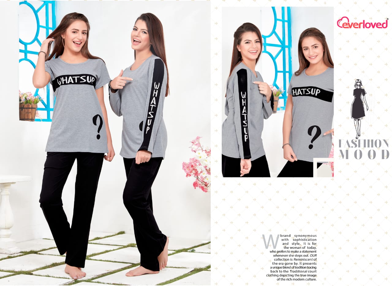 Whatsup By Everloved 10 To 110 Series Beautiful Colorful Stylish Fancy Casual Wear & Ready To Wear Shinker Shekhani Night Suits At Wholesale Price