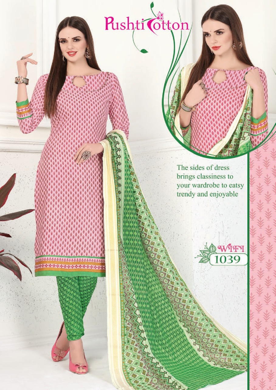 Wifi By Pushti Cotton 1031 To 1046 Series Beautiful Suits Stylish Colorful Fancy Casual Wear & Ethnic Wear Poplin Cotton Printed Dresses At Wholesale Price