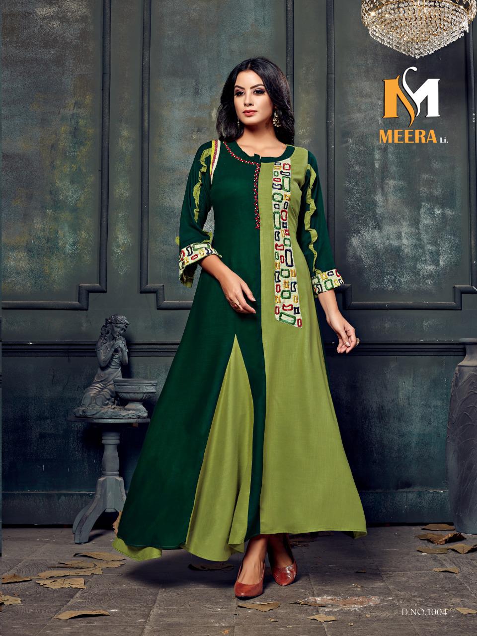 Woman By Meerali 1001 To 1006 Series Beautiful Stylish Colorful Fancy Party Wear & Ethnic Wear & Ready To Wear Rayon/cotton Printed Kurtis At Wholesale Price