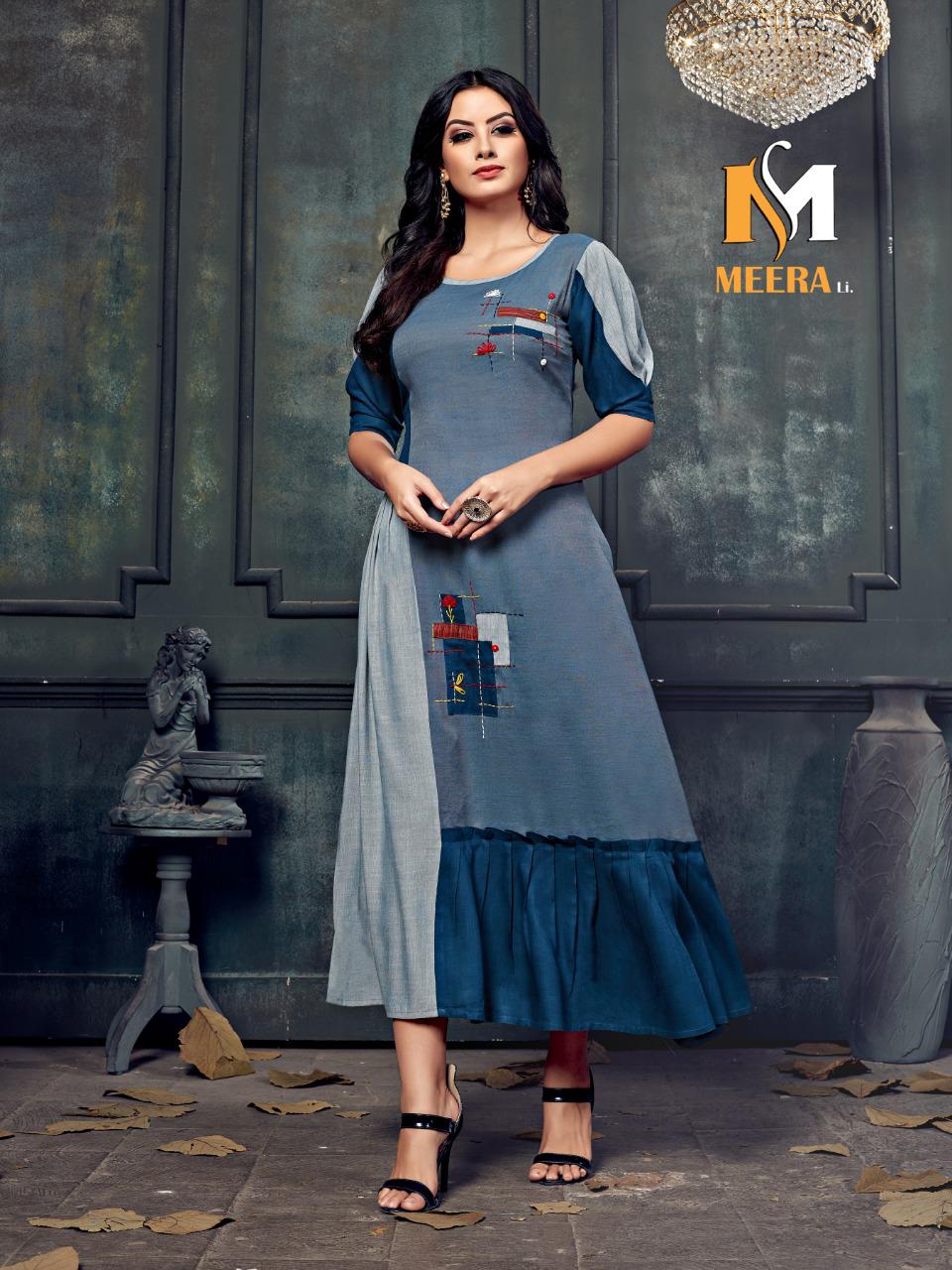 Woman By Meerali 1001 To 1006 Series Beautiful Stylish Colorful Fancy Party Wear & Ethnic Wear & Ready To Wear Rayon/cotton Printed Kurtis At Wholesale Price