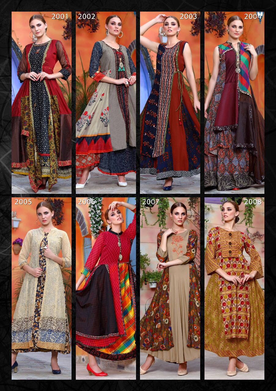Womaniya Vol-2 By B4u 2001 To 2008 Series Designer Beautiful Stylish Colorful Fancy Ready To Wear & Casual Wear & Ethnic Wear Fancy Printed Kurtis At Wholesale Price