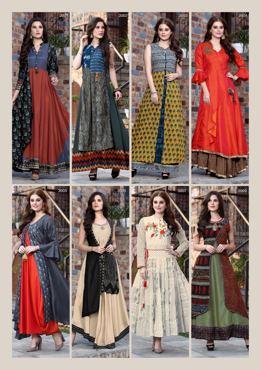 Womaniya Vol-3 By B4u 3001 To 3008 Series Designer Beautiful Stylish Colorful Fancy Ready To Wear & Casual Wear & Ethnic Wear Maslin Digital Printed Kurtis At Wholesale Price