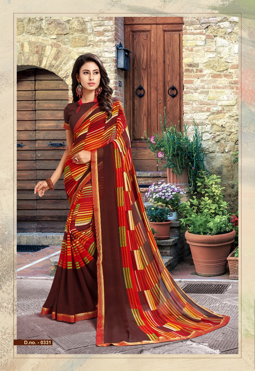 Yuvti Vol-20 By Priya Paridhi 0321 To 0332 Series Indian Traditional Wear Collection Beautiful Stylish Fancy Colorful Party Wear & Occasional Wear Georgette Printed Sarees At Wholesale Price