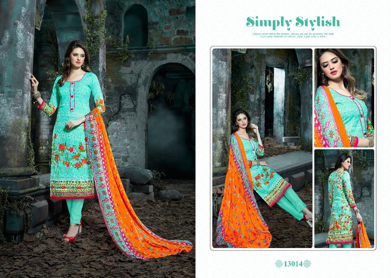 Zafreen By Sagar 13013 To 13026 Series Beautiful Stylish Fancy Colorful Casual Wear & Ethnic Wear Cambric Cotton Printed Dresses At Wholesale Price