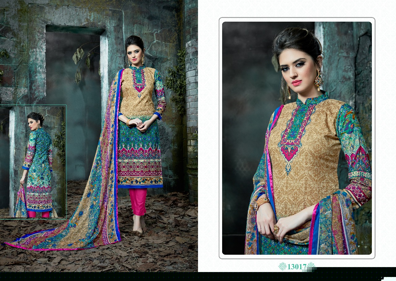 Zafreen By Sagar 13013 To 13026 Series Beautiful Stylish Fancy Colorful Casual Wear & Ethnic Wear Cambric Cotton Printed Dresses At Wholesale Price