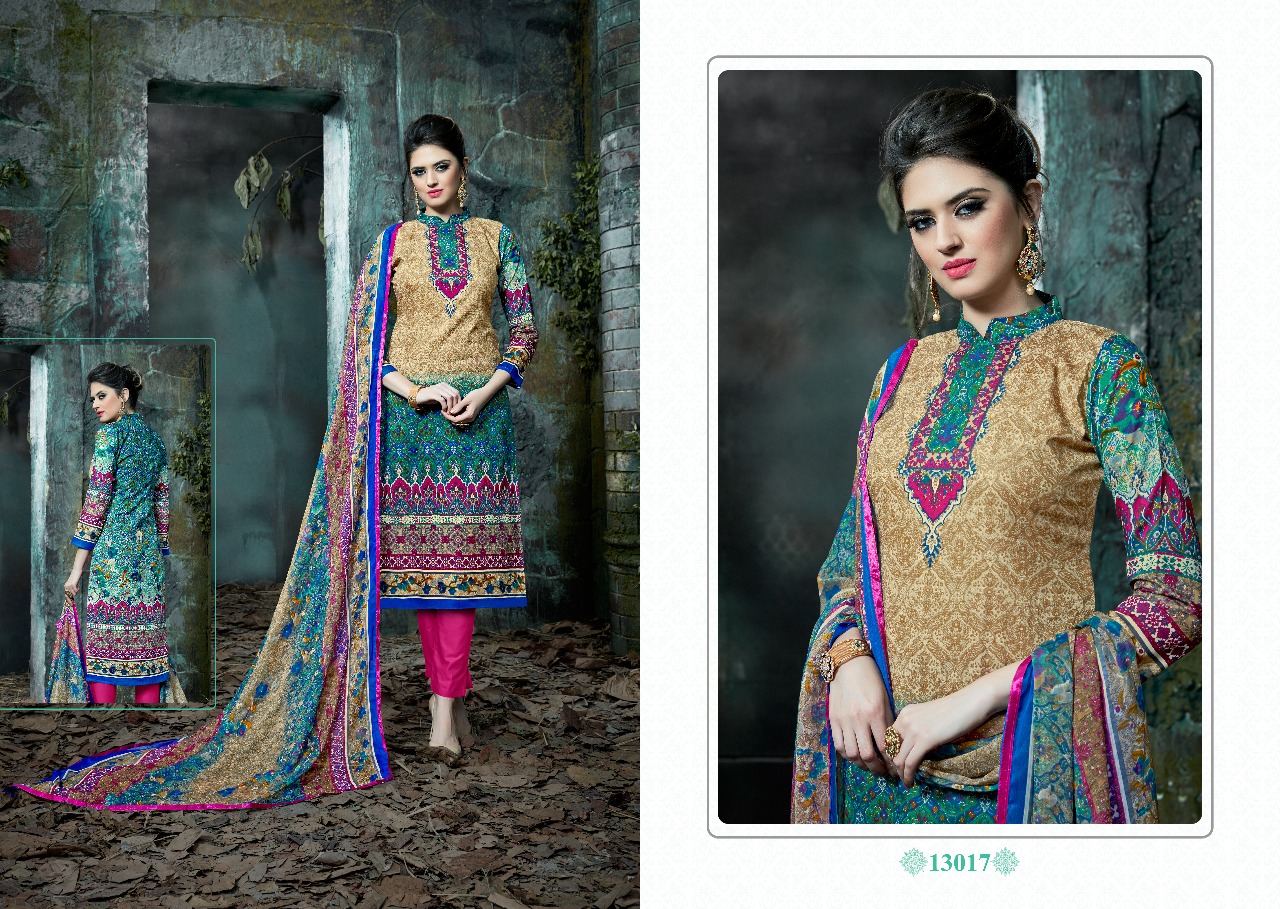 Zafreen By Sagar 13013 To 13026 Series Beautiful Stylish Fancy Colorful Casual Wear & Ethnic Wear Cambric Cotton Printed Dresses At Wholesale Price