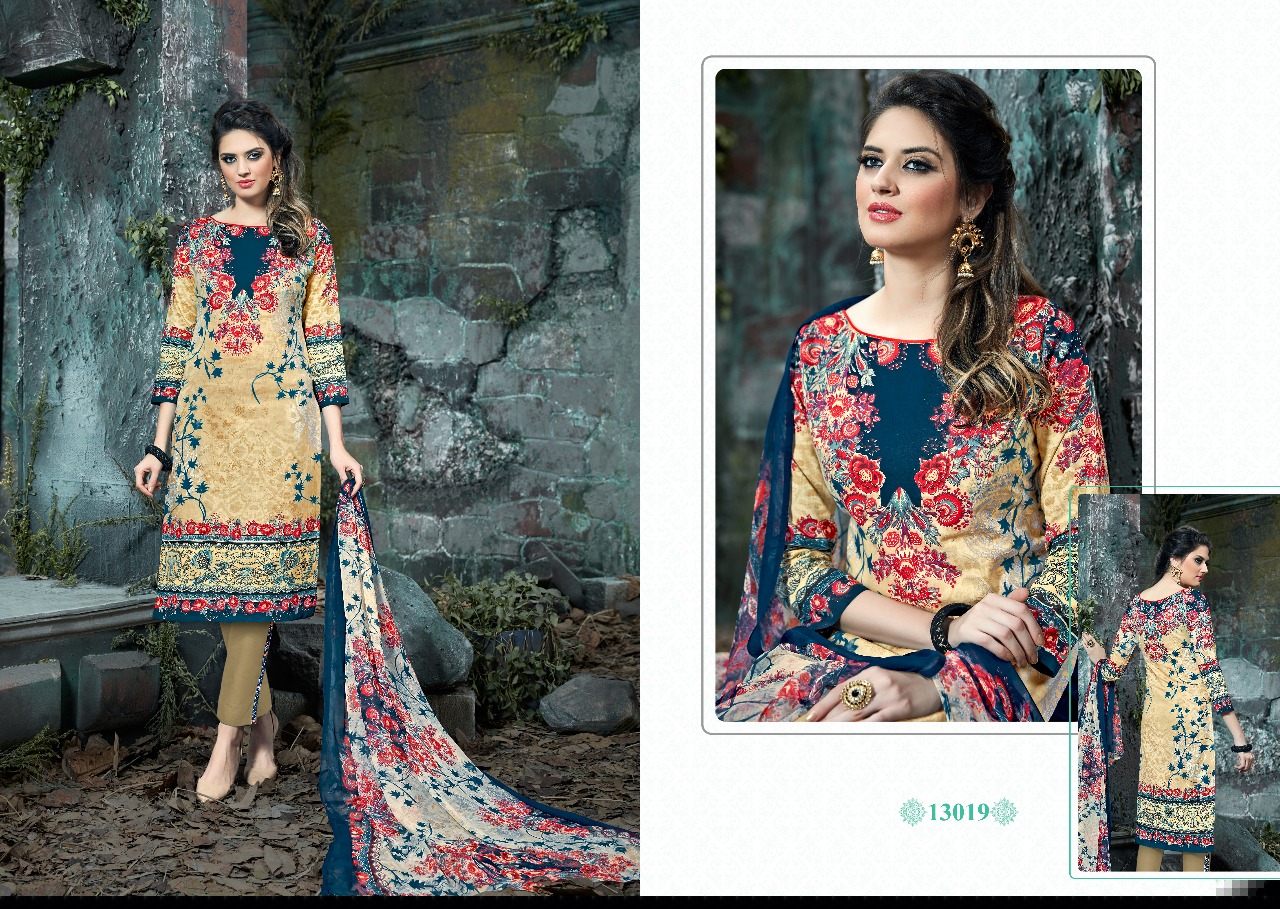 Zafreen By Sagar 13013 To 13026 Series Beautiful Stylish Fancy Colorful Casual Wear & Ethnic Wear Cambric Cotton Printed Dresses At Wholesale Price