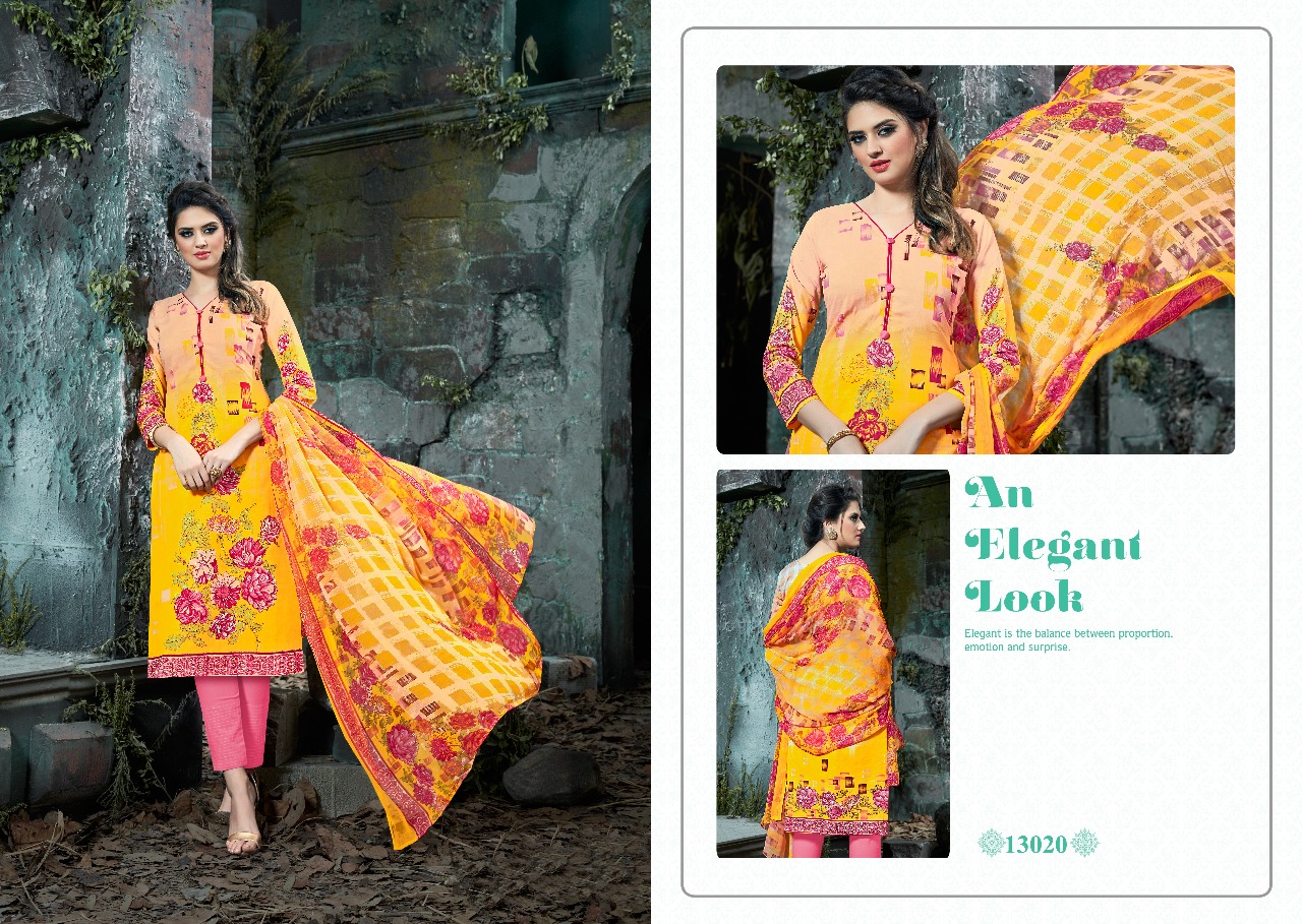 Zafreen By Sagar 13013 To 13026 Series Beautiful Stylish Fancy Colorful Casual Wear & Ethnic Wear Cambric Cotton Printed Dresses At Wholesale Price