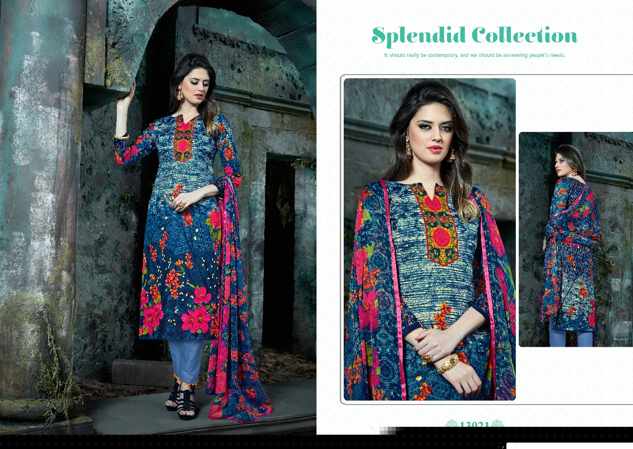 Zafreen By Sagar 13013 To 13026 Series Beautiful Stylish Fancy Colorful Casual Wear & Ethnic Wear Cambric Cotton Printed Dresses At Wholesale Price