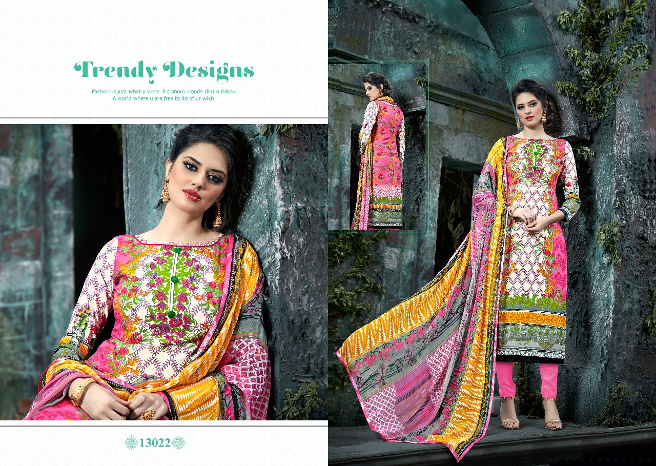 Zafreen By Sagar 13013 To 13026 Series Beautiful Stylish Fancy Colorful Casual Wear & Ethnic Wear Cambric Cotton Printed Dresses At Wholesale Price