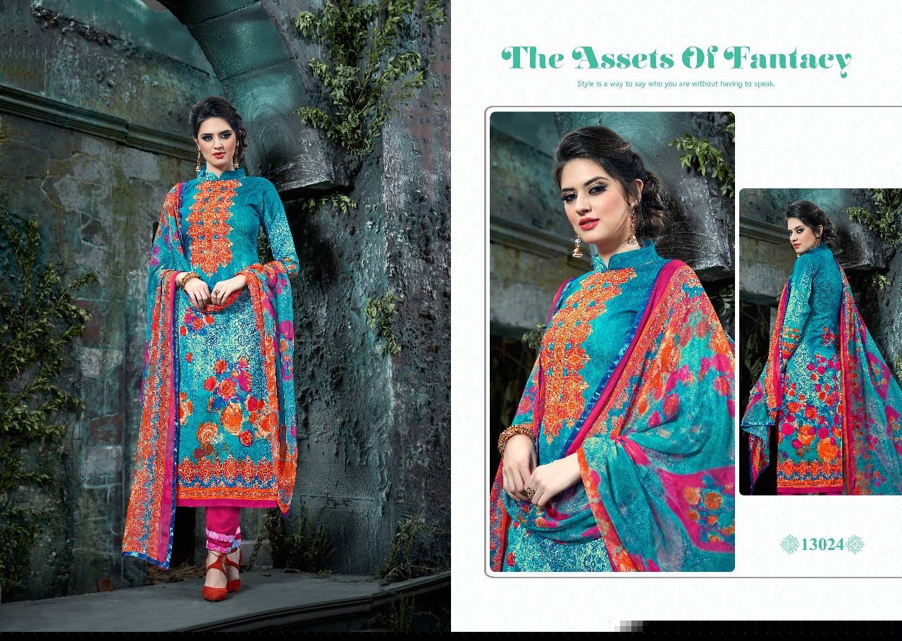 Zafreen By Sagar 13013 To 13026 Series Beautiful Stylish Fancy Colorful Casual Wear & Ethnic Wear Cambric Cotton Printed Dresses At Wholesale Price