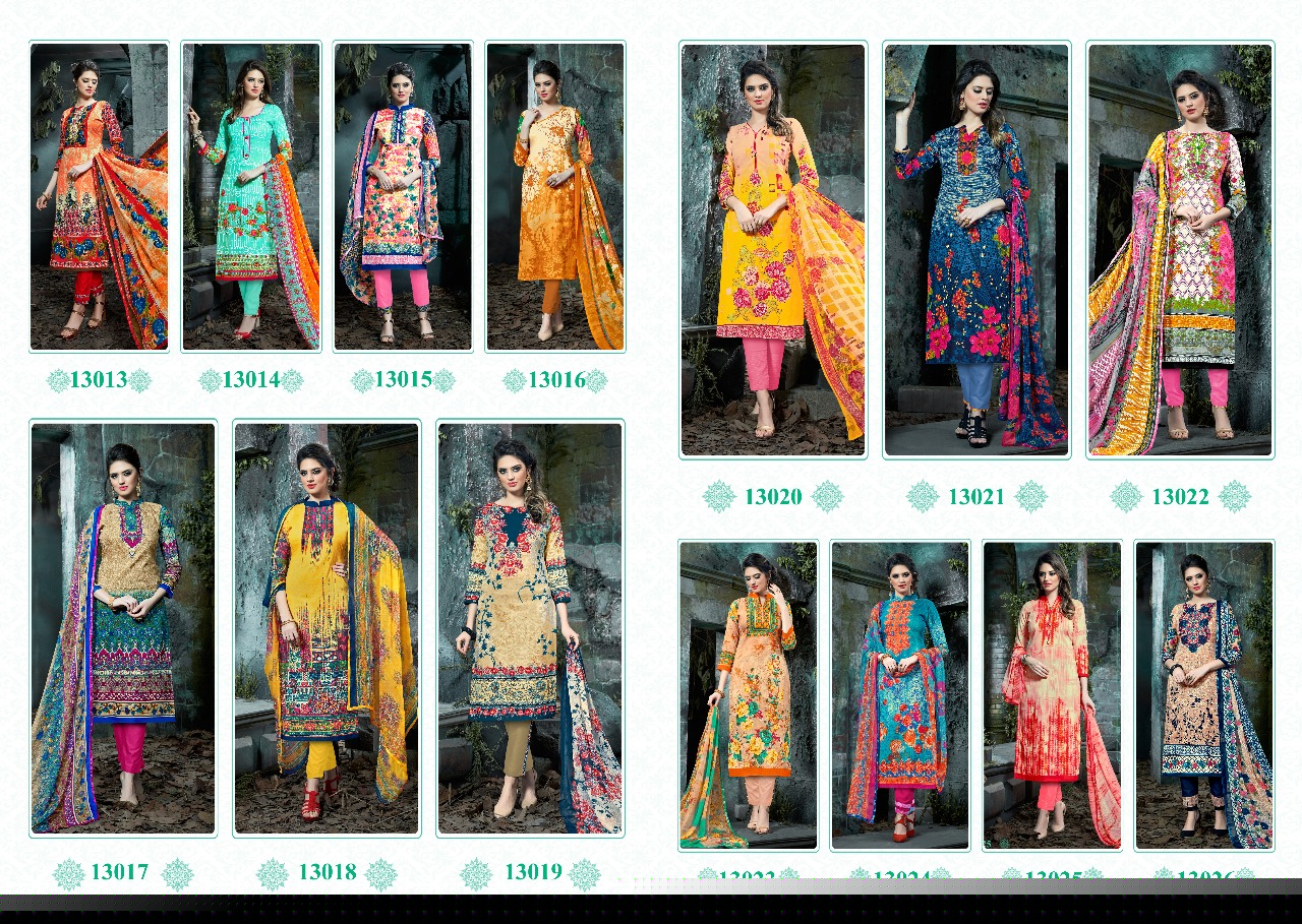 Zafreen By Sagar 13013 To 13026 Series Beautiful Stylish Fancy Colorful Casual Wear & Ethnic Wear Cambric Cotton Printed Dresses At Wholesale Price