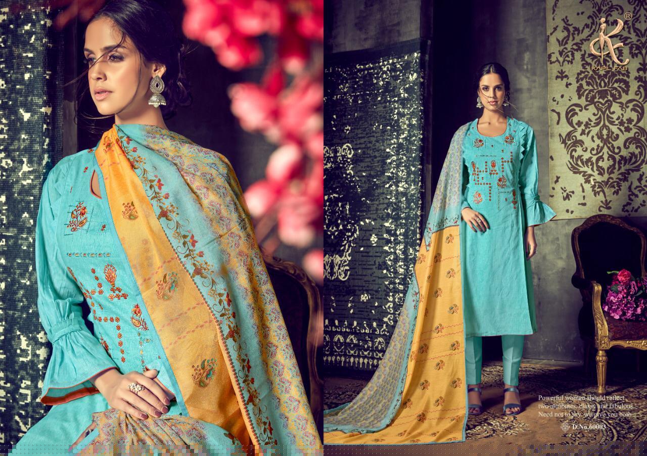 Zahira By Kapil Fab 60001 To 60008 Series Beautiful Suits Colorful Stylish Fancy Colorful Casual Wear & Ethnic Wear Cambric Cotton Print With Embroidery Work Dresses At Wholesale Price
