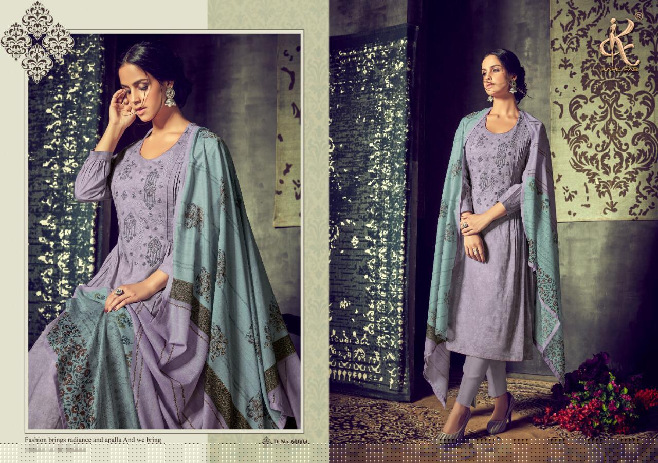 Zahira By Kapil Fab 60001 To 60008 Series Beautiful Suits Colorful Stylish Fancy Colorful Casual Wear & Ethnic Wear Cambric Cotton Print With Embroidery Work Dresses At Wholesale Price