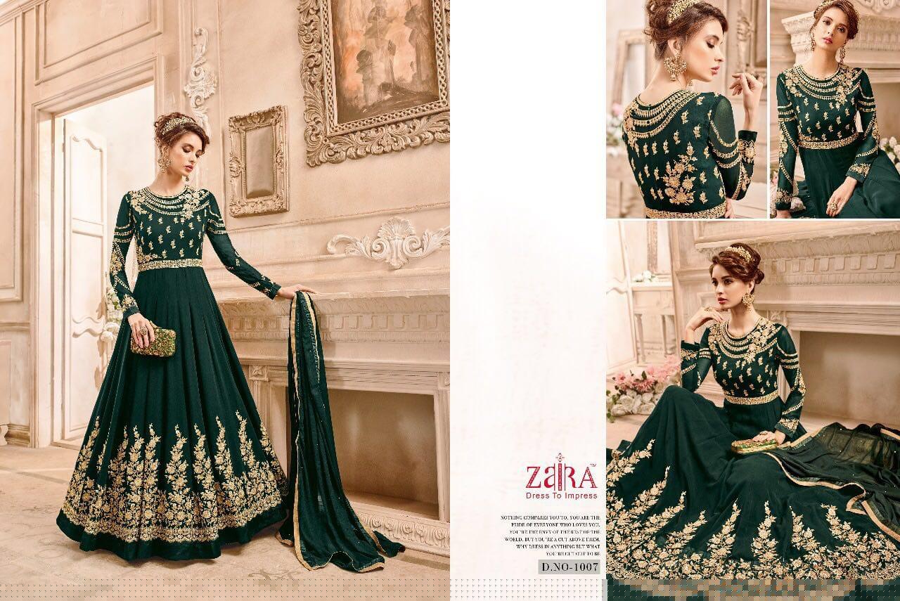 Zaira Hit Designs By Zaira Designer Bridal Wear Anarkali Suits Beautiful Fancy Colorful Party Wear & Occasional Wear Georgette Embroidered Dresses At Wholesale Price