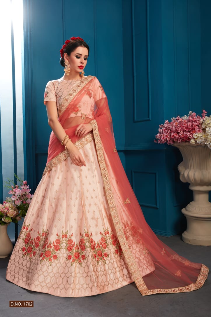 Zara Vol-2 By Aasvaa 1701 To 1710 Series Indian Traditional Wear Collection Beautiful Stylish Fancy Colorful Party Wear & Occasional Wear Satin Lehengas At Wholesale Price