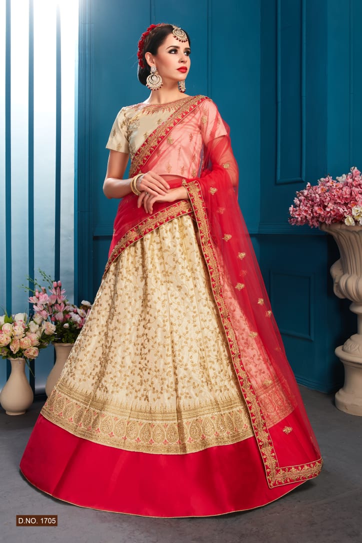 Zara Vol-2 By Aasvaa 1701 To 1710 Series Indian Traditional Wear Collection Beautiful Stylish Fancy Colorful Party Wear & Occasional Wear Satin Lehengas At Wholesale Price