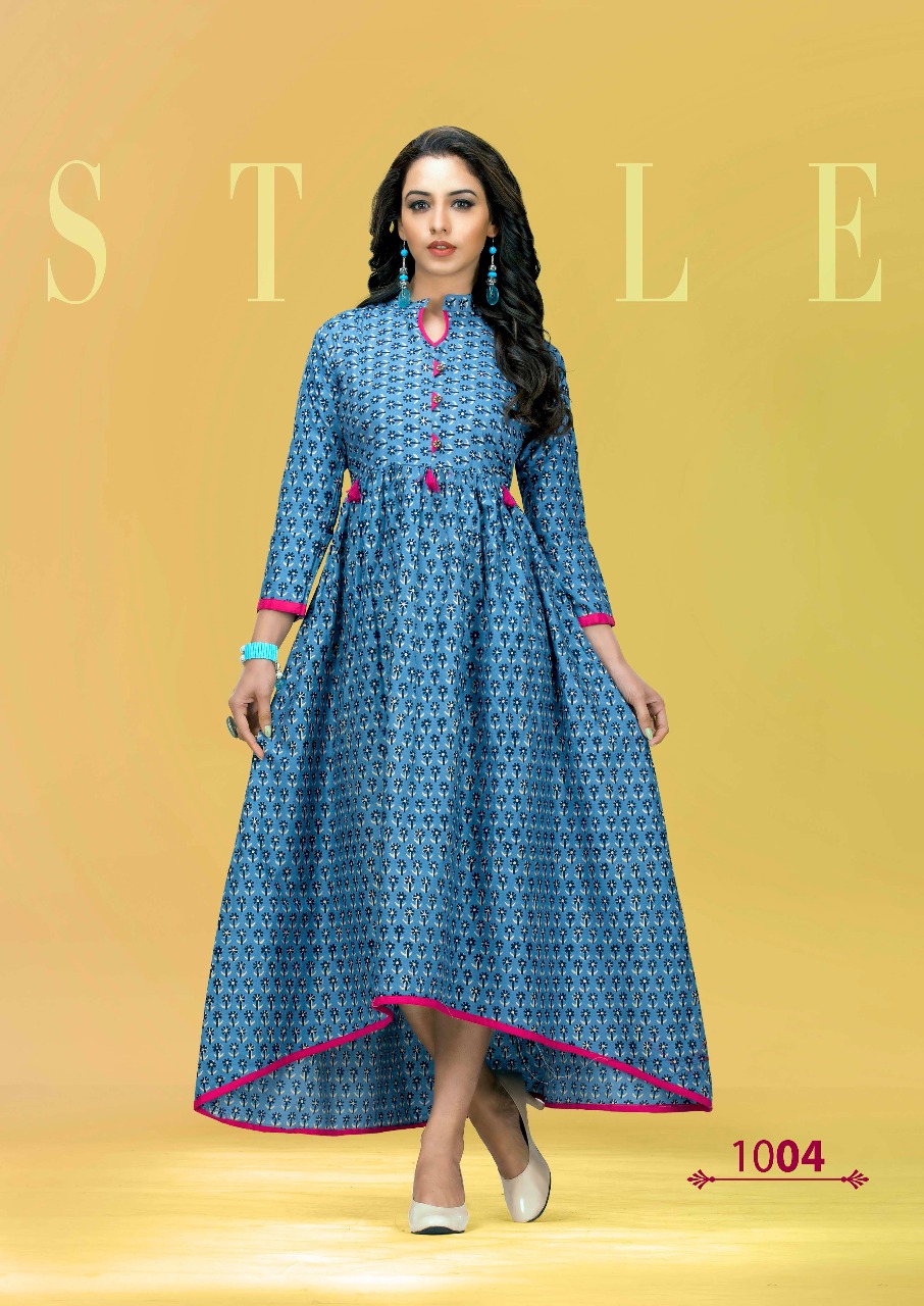 Zara By Bellemoda 1001 To 1010 Series Beautiful Stylish Fancy Colorful Casual Wear & Ethnic Wear Heavy Cotton Printed Kurtis At Wholesale Price