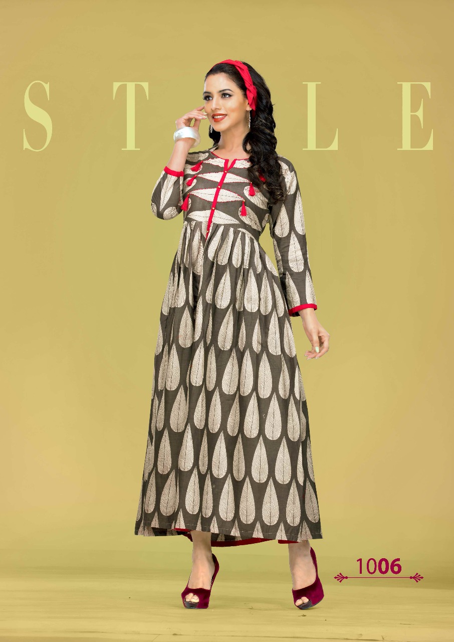 Zara By Bellemoda 1001 To 1010 Series Beautiful Stylish Fancy Colorful Casual Wear & Ethnic Wear Heavy Cotton Printed Kurtis At Wholesale Price