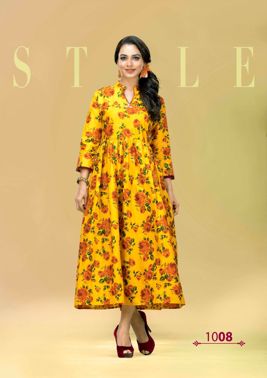 Zara By Bellemoda 1001 To 1010 Series Beautiful Stylish Fancy Colorful Casual Wear & Ethnic Wear Heavy Cotton Printed Kurtis At Wholesale Price