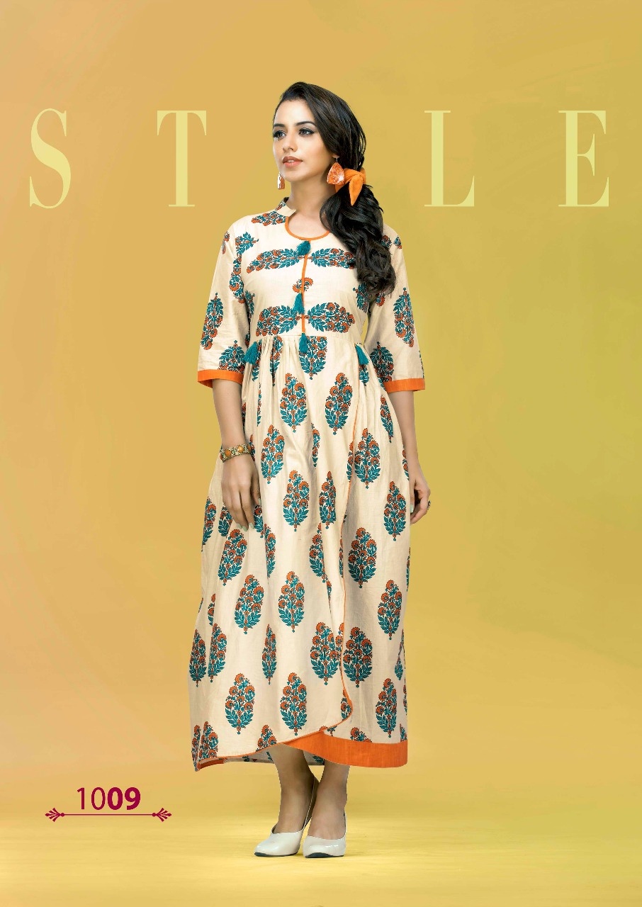 Zara By Bellemoda 1001 To 1010 Series Beautiful Stylish Fancy Colorful Casual Wear & Ethnic Wear Heavy Cotton Printed Kurtis At Wholesale Price