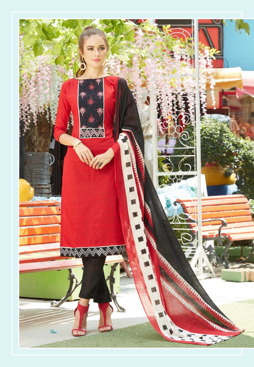 Zara By Kavya 01 To 10 Series Beautiful Suits Stylish Colorful Fancy Casual Wear & Ethnic Wear Pure Cotton Print Fantacy Top With Manual Work Dresses At Wholesale Price