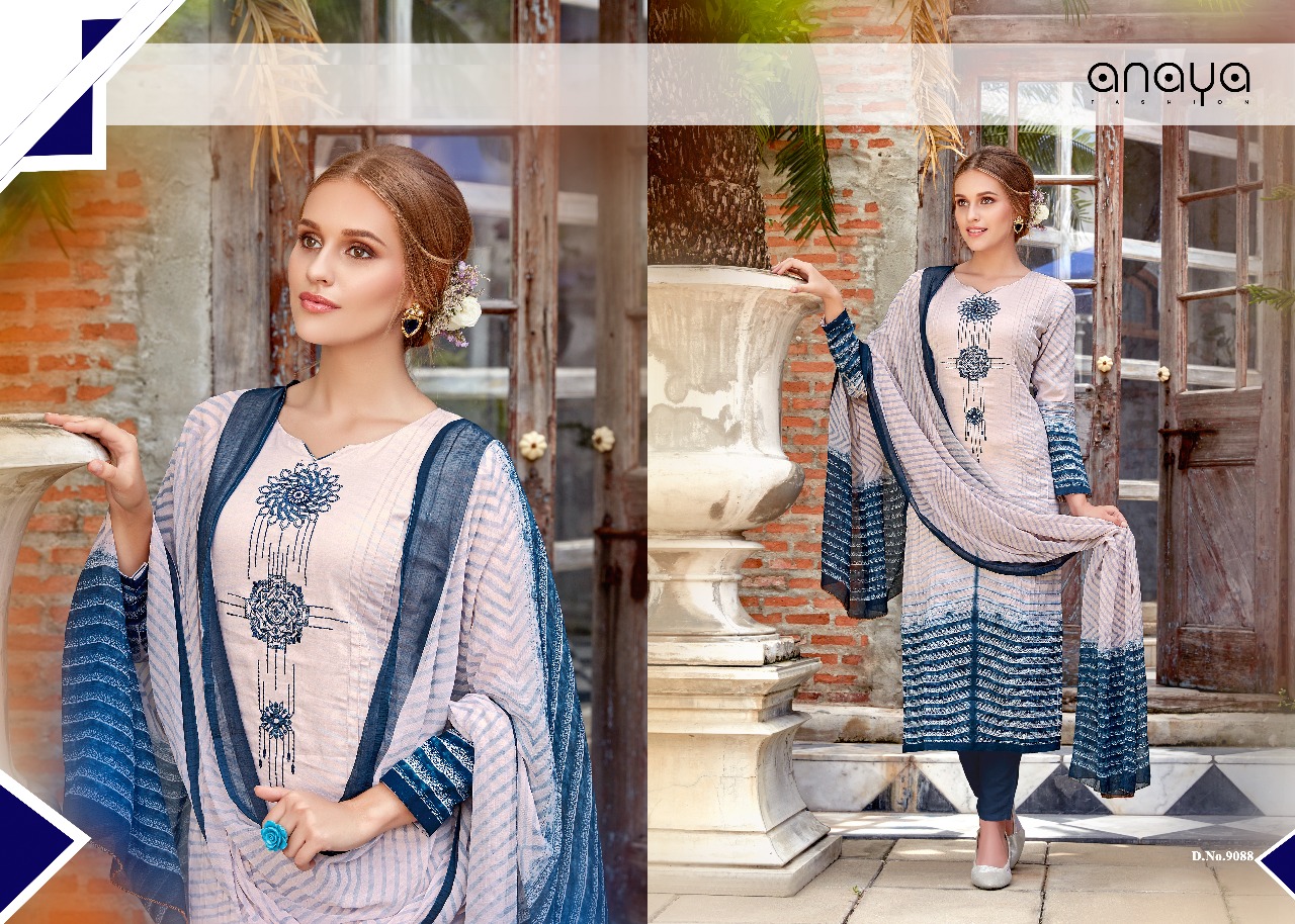 Zareen By Anaya 9081 To 9090 Series Beautiful Collection Suits Stylish Fancy Colorful Casual Wear & Ethnic Wear Satin Printed Dresses At Wholesale Price