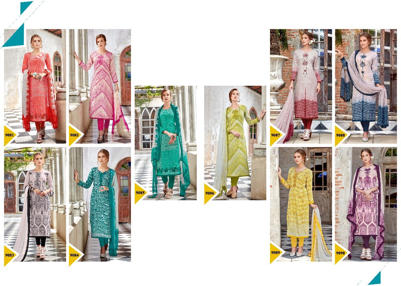 Zareen By Anaya 9081 To 9090 Series Beautiful Collection Suits Stylish Fancy Colorful Casual Wear & Ethnic Wear Satin Printed Dresses At Wholesale Price