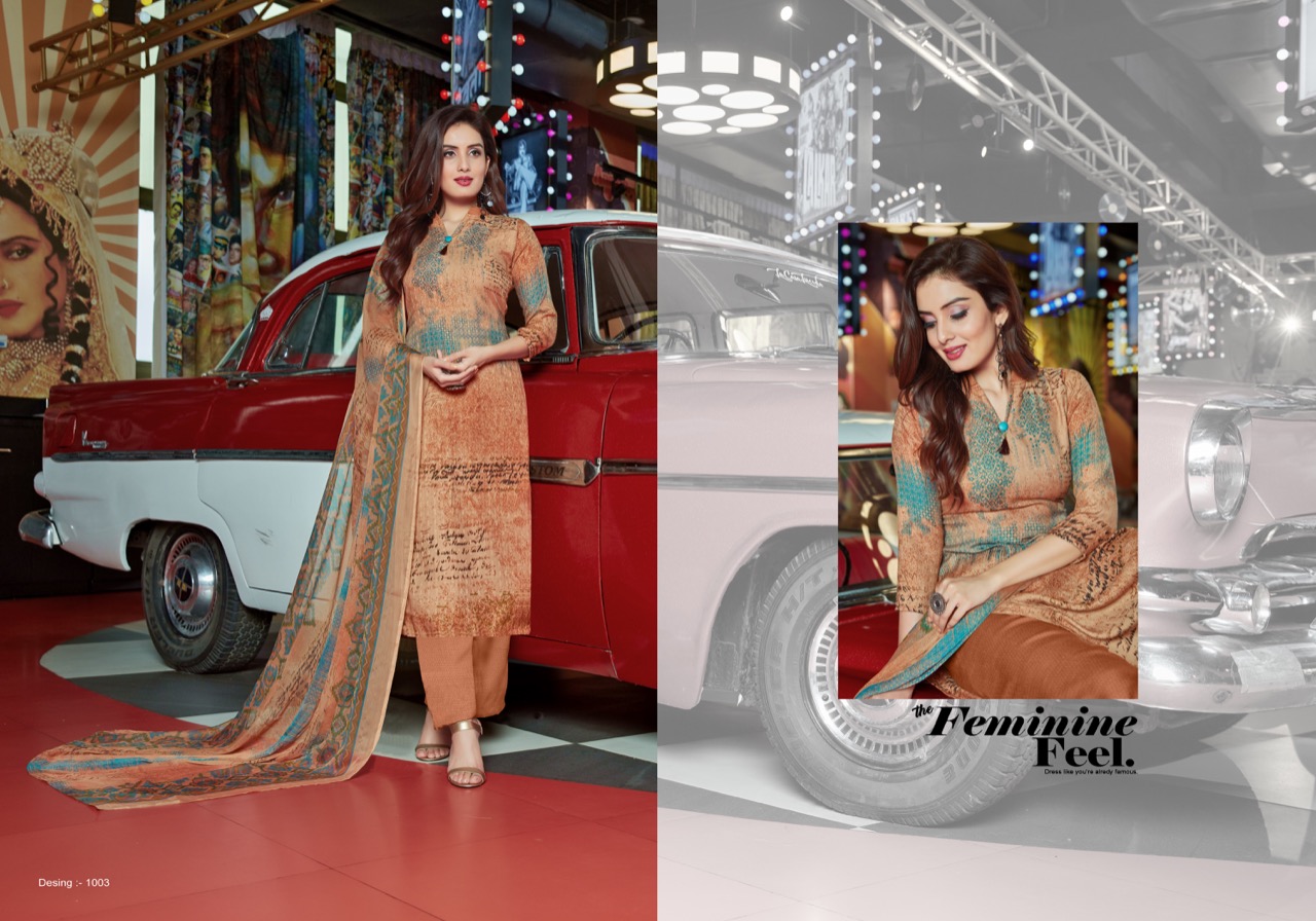 Zarina By Shri Vijay 1001 To 1010 Series Designer Suits Collection Beautiful Stylish Fancy Colorful Party Wear & Ethnic Wear Pure Pashmani Dobby Digital Style Printed Dresses At Wholesale Price