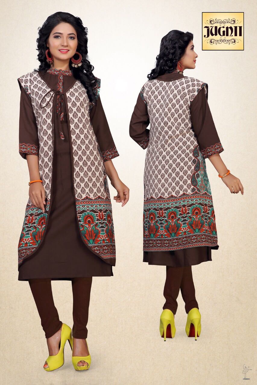 Zebaa By Jugnii 1001 To 1008 Series Stylish Colorful Fancy Beautiful Casual Wear & Ethnic Wear Poly Cotton Printed Kurtis At Wholesale Price