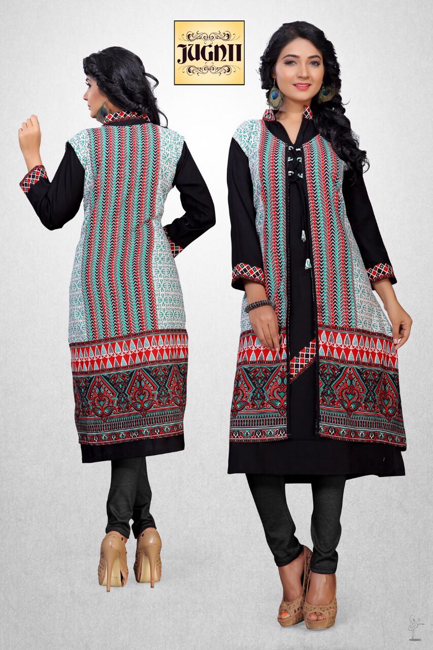 Zebaa By Jugnii 1001 To 1008 Series Stylish Colorful Fancy Beautiful Casual Wear & Ethnic Wear Poly Cotton Printed Kurtis At Wholesale Price