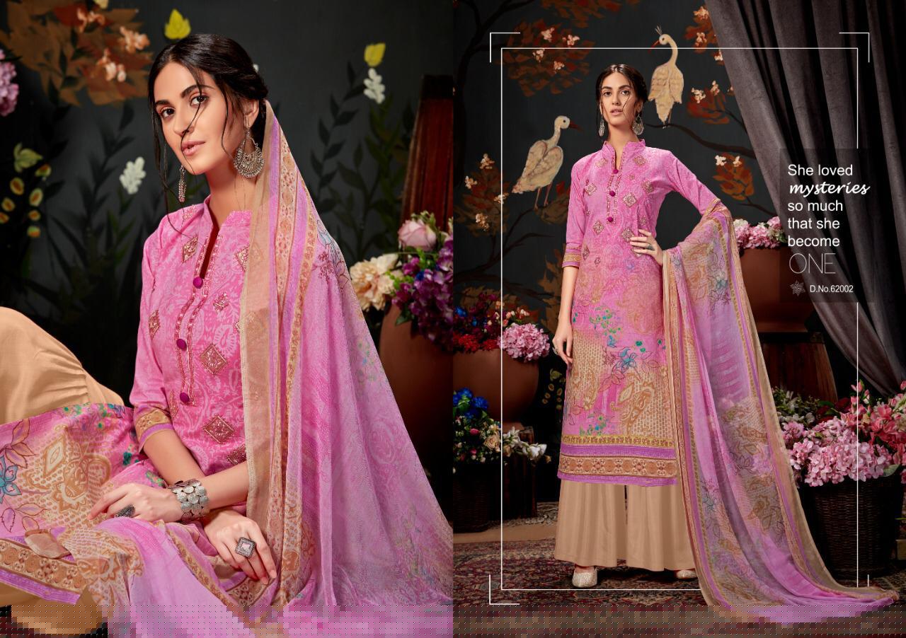 Zeenat By Kapil Fab 62001 To 62008 Series Designer Suits Collection Beautiful Stylish Fancy Colorful Party Wear & Ethnic Wear Cambric Cotton Print With Self Embroidery Printed Dresses At Wholesale Price