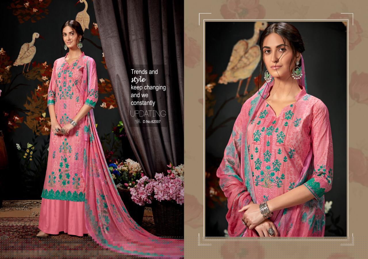 Zeenat By Kapil Fab 62001 To 62008 Series Designer Suits Collection Beautiful Stylish Fancy Colorful Party Wear & Ethnic Wear Cambric Cotton Print With Self Embroidery Printed Dresses At Wholesale Price