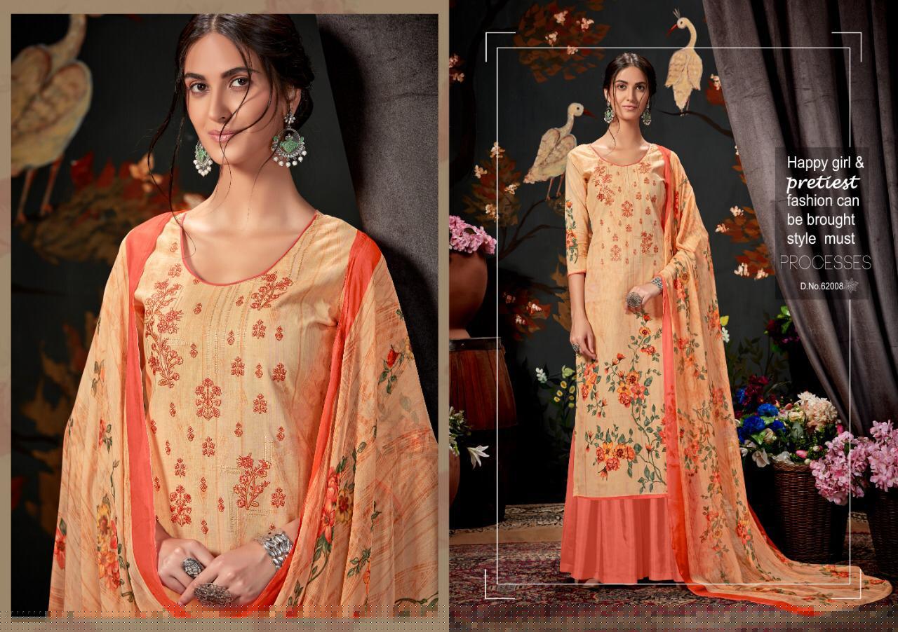 Zeenat By Kapil Fab 62001 To 62008 Series Designer Suits Collection Beautiful Stylish Fancy Colorful Party Wear & Ethnic Wear Cambric Cotton Print With Self Embroidery Printed Dresses At Wholesale Price
