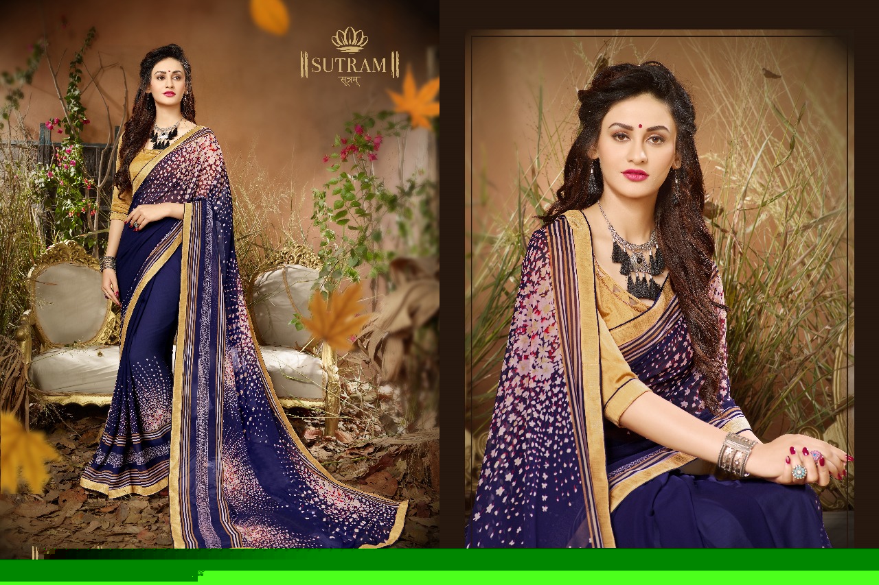 Zeeya By Sutram 362 To 370 Series Beautiful Stylish Fancy Colorful Traditional Wear Collection Party Wear & Occasional Wear Georgette Printed Sarees At Wholesale Price