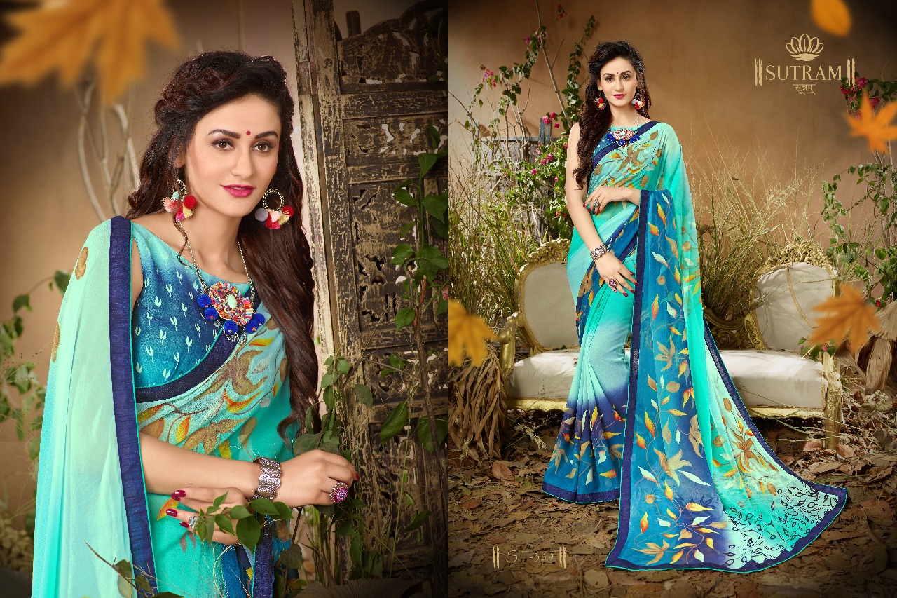 Zeeya By Sutram 362 To 370 Series Beautiful Stylish Fancy Colorful Traditional Wear Collection Party Wear & Occasional Wear Georgette Printed Sarees At Wholesale Price