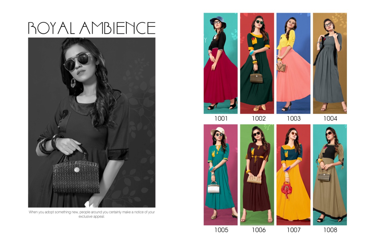 Zemira By Vragi 1001 To 1008 Series Beautiful Colorful Stylish Fancy Casual Wear & Ethnic Wear & Ready To Wear Heavy Rayon Kurtis At Wholesale Price